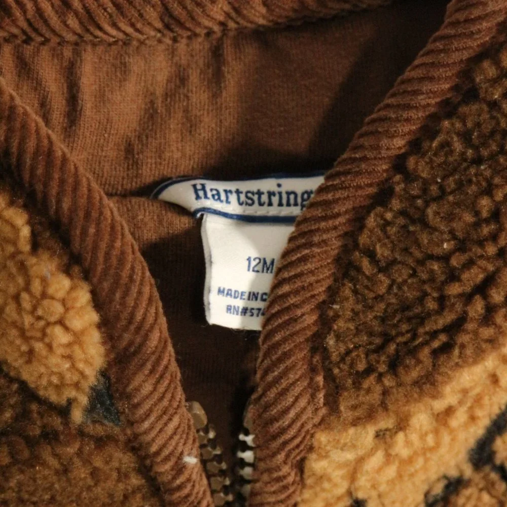 HARTSTRINGS Baby Zip-Up Jacket Bear Print 12 M - Picture 7 of 10